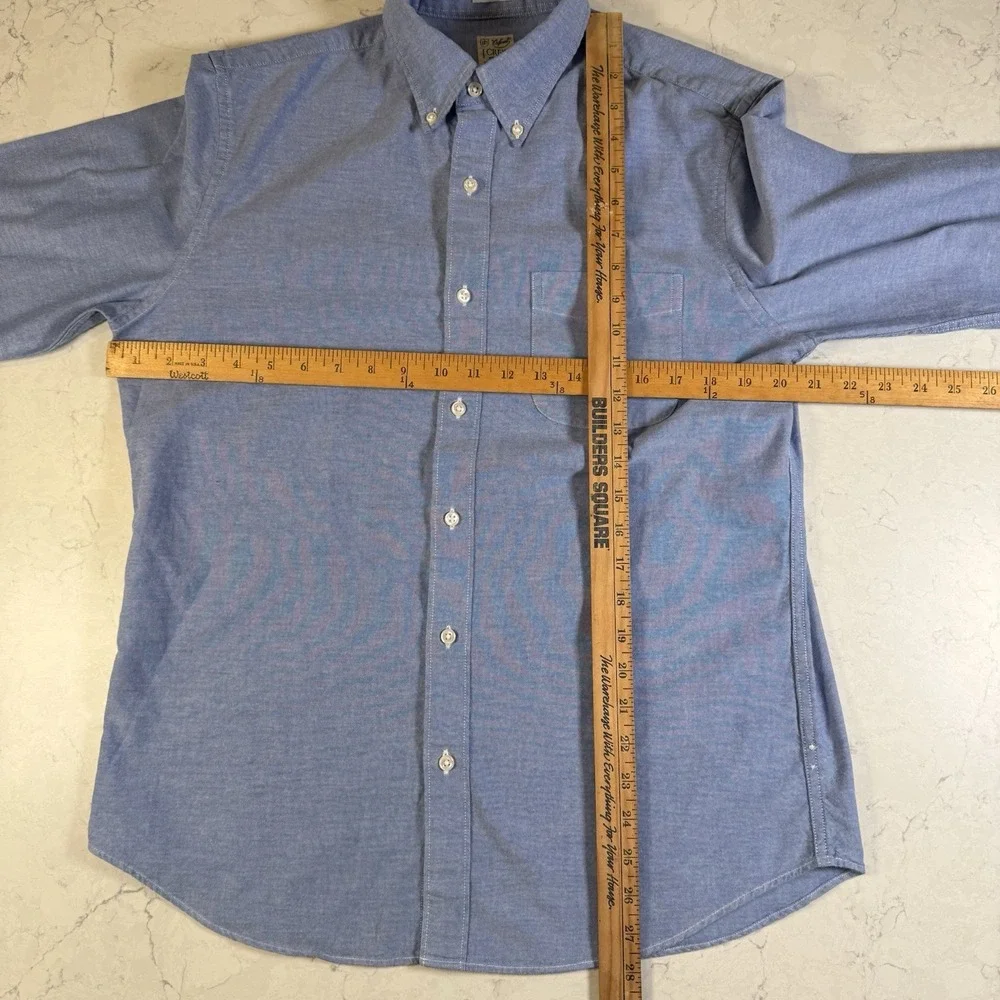 J.Crew Shirt Mens Blue Broken-In Oxford Untucked Long Sleeve Button Up Slim Med